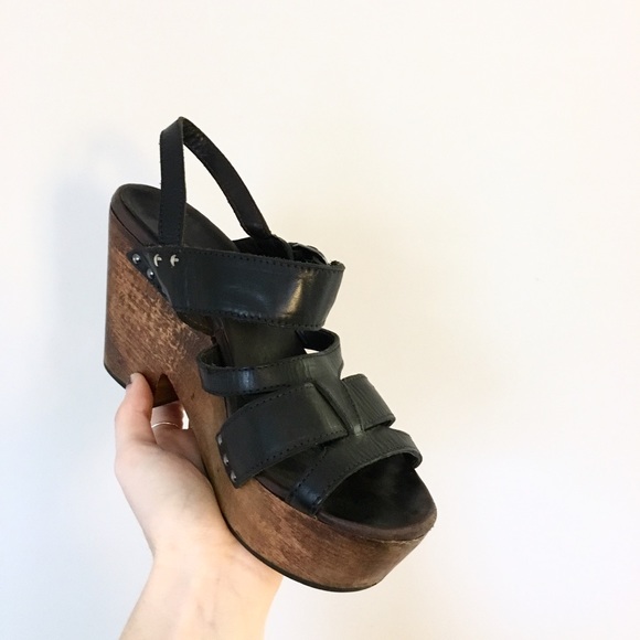 rag & bone Shoes - Rag and bone wood leather heel